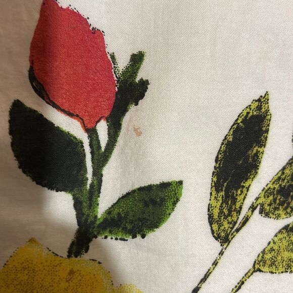 Orvis Vintage 1990s Y2K Retro Style A Line White Floral Cotton Skirt XS - Picture 10 of 15